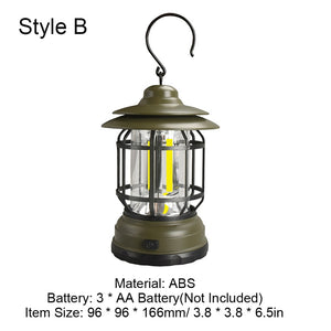 Water Resistant USB/Battery Mini Hanging Lantern with 2 Lighting Modes