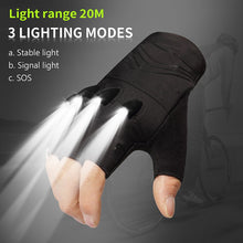 Load image into Gallery viewer, Savior Breathable Half Finger LED Flashlight Fishing Gloves
