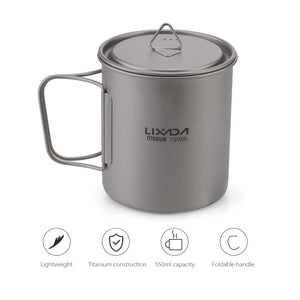 Lixada Titanium Water Mug/Tea Pot with Handle