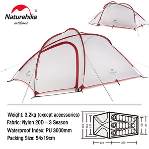 Naturehike Ultralight Waterproof  3 4 Person Tent