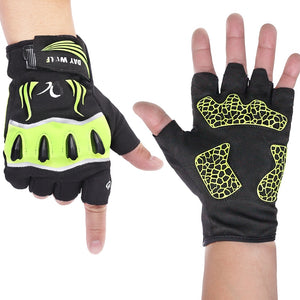 Savior Breathable Half Finger LED Flashlight Fishing Gloves