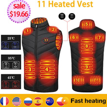 Load image into Gallery viewer, 11PCS Heated Vest/Jacket for Men/Women Intelligent USB
