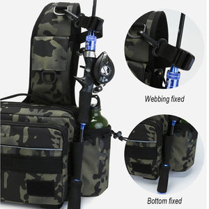Multifunction Single Shoulder Crossbody Fishing Tackle Bag