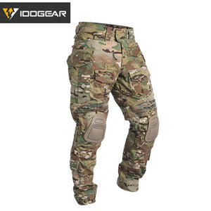 IDOGEAR Gen3 Combat Pants with Knee Pads Airsoft Tactical Trousers Multicam CP Hunting Camouflage  Ghillie Pants Multicam Black - maxoutdoorgearandgadgets