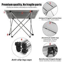 Load image into Gallery viewer, Aluminum Alloy Ultra-light Folding Camping Table - maxoutdoorgearandgadgets

