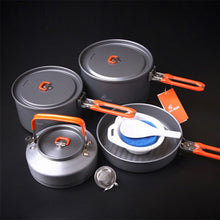 Load image into Gallery viewer, 4-5 Person Camping Aluminum Cookware Sets
