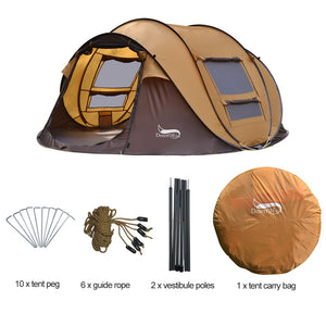 Desert&Fox Automatic Pop-up 3-4 Person 4 Season Waterproof Tent