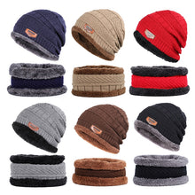 Load image into Gallery viewer, Men Women Unisex Soft Knitted Hat Scarf Set
