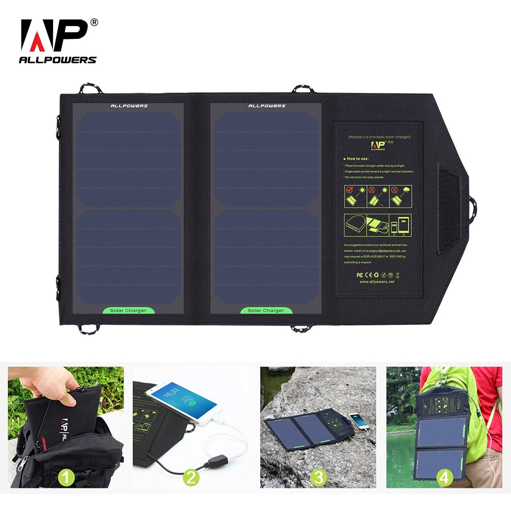 Solar Panel 10W 5V Solar Phone Charger - maxoutdoorgearandgadgets