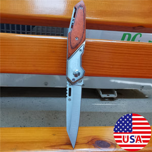 Folding Knife 8CR15MOV Steel Blade - maxoutdoorgearandgadgets