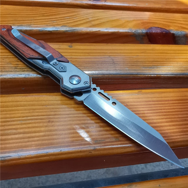 Folding Knife 8CR15MOV Steel Blade - maxoutdoorgearandgadgets