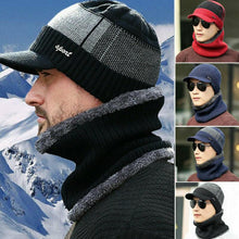 Load image into Gallery viewer, Unisex Knitted Fleece Caps Neck Warmer

