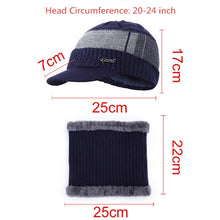Load image into Gallery viewer, Unisex Knitted Fleece Caps Neck Warmer
