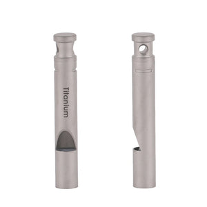 2PCS Loud Titanium Emergency Whistle with Cord - maxoutdoorgearandgadgets