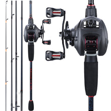 Load image into Gallery viewer, 5 Section Carbon Fiber Rod and Casting Reel Set - maxoutdoorgearandgadgets

