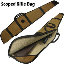 Load image into Gallery viewer, 52&quot; Scoped Rifle/Shotgun Canvas &amp; Leather Carry Case - maxoutdoorgearandgadgets
