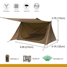 Load image into Gallery viewer, OneTigris BACKWOODS BUNGALOW Ultralight Baker Style Tent - maxoutdoorgearandgadgets
