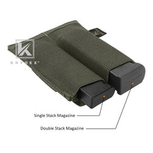 Load image into Gallery viewer, KRYDEX Fast Draw MOLLE Double Open Top 9mm/.45 Pistol Mag Pouch - maxoutdoorgearandgadgets
