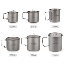 Load image into Gallery viewer, Lixada Titanium Water Mug Tea Pot with Handle - maxoutdoorgearandgadgets
