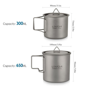 Lixada Titanium Water Mug Tea Pot with Handle - maxoutdoorgearandgadgets