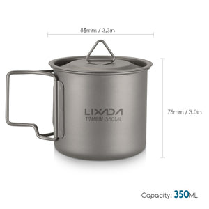 Lixada Titanium Water Mug Tea Pot with Handle - maxoutdoorgearandgadgets