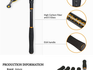 Goture Carbon Fiber Telescopic Rod With Spinning Reel ,Braided Line ,Soft Lure And Fishing Accessories - maxoutdoorgearandgadgets