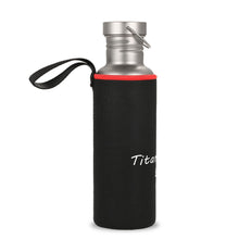 Load image into Gallery viewer, TOMSHOO Ultralight 600ml/750ml Titanium Water Bottle with Extra Plastic Lid &amp; Titanium Cup - maxoutdoorgearandgadgets
