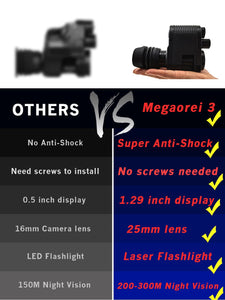 Megaorei 3 Optical Sight Camera HD720P Video Record 850nm Laser Infrared Night Vision Rifle Scope - maxoutdoorgearandgadgets
