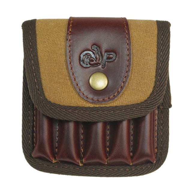 5 Round Leather Ammo Pouch - maxoutdoorgearandgadgets