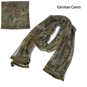 190*90cm Cotton Military Camouflage Mesh Scarf - maxoutdoorgearandgadgets
