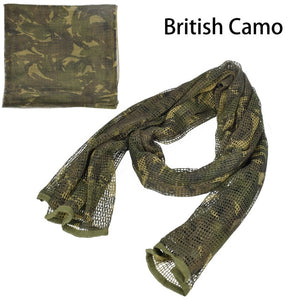 190*90cm Cotton Military Camouflage Mesh Scarf - maxoutdoorgearandgadgets