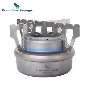 Boundless Voyage Titanium Alcohol Stove with Bracket Outdoor Camping Picnic Backpacking Oil Candle Heater Furnace Ti1512B - maxoutdoorgearandgadgets