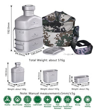 Load image into Gallery viewer, Boundless Voyage Titanium Military Canteen with Kidney-Shaped Pot Pan Set - maxoutdoorgearandgadgets
