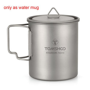 TOMSHOO 220/350/450/600ml Double Wall Titanium Mug - maxoutdoorgearandgadgets