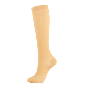 Solid Color Compression Men and Women Sports Socks - maxoutdoorgearandgadgets