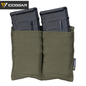 IDOGEAR Tactical 5.56 Double Open Top Fast Draw MOLLE Mag Pouch - maxoutdoorgearandgadgets