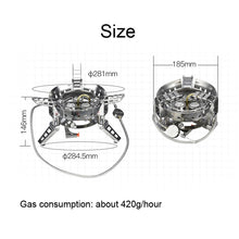 Load image into Gallery viewer, Bulin BL100 B17 Windproof Cooking Stove 6800W Propane Gas Burner - maxoutdoorgearandgadgets
