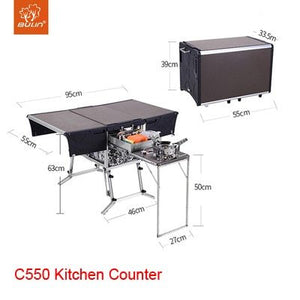 Portable Folding  Aluminum Alloy Picnic BBQ Mobile Kitchen Counter/Table - maxoutdoorgearandgadgets