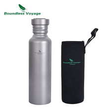 Load image into Gallery viewer, Boundless Voyage Titanium Water Bottle with Titanium Lid Outdoor Camping Cycling Hiking Tableware Drinkware 25.6oz/750ml - maxoutdoorgearandgadgets
