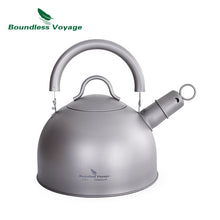 Load image into Gallery viewer, Boundless Voyage Outdoor Ultralight  Big Capacity Pot with Warning Buzzer 2L Titanium Kettle for Boiling Water Coffee Tea - maxoutdoorgearandgadgets
