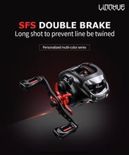 Load image into Gallery viewer, LINNHUE BT2000 Baitcasting Reel Double Brake System 6.3:1 High Speed Metal Spare Spool - maxoutdoorgearandgadgets

