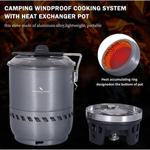 Load image into Gallery viewer, Boundless Voyage Camping Windproof Cooking System with Heat Exchanger Pot Outdoor Stove Cycling Picnic Gas Reactor Cooker BVS01 - maxoutdoorgearandgadgets
