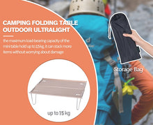Load image into Gallery viewer, Boundless Voyage Camping Table Lightweight Hard-Topped Folding Table Aluminium Alloy Mini Table with Carry Bag BVT01 - maxoutdoorgearandgadgets
