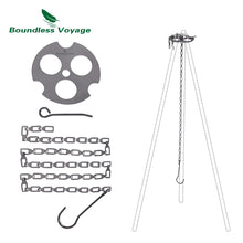 Load image into Gallery viewer, Boundless Voyage Camping Tripod Board Adjustable Titanium Hanging Chain with Hooks Fixed-loop for Pot Grill Ti9012O - maxoutdoorgearandgadgets
