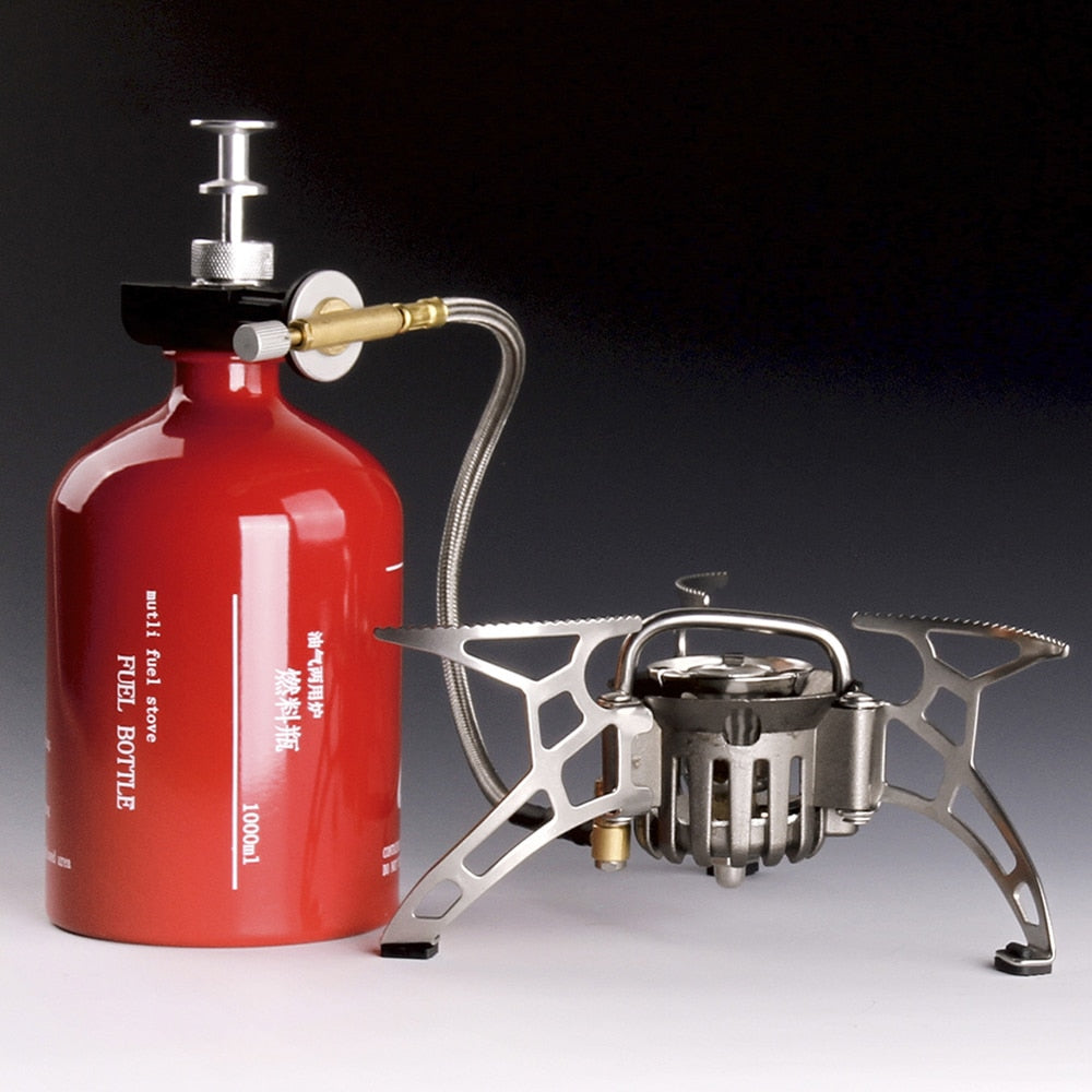 APG Gasoline Camping Stove w/ Fuel Bottle