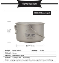 Load image into Gallery viewer, APG 1.3L Titanium Hanging Pot
