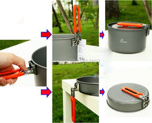 Load image into Gallery viewer, 4-5 Person Camping Aluminum Cookware Sets
