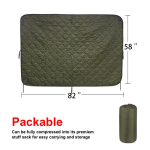 Army Poncho Liner Camouflage Water Repellent Woobie Quilted Blanket