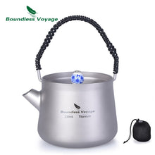 Load image into Gallery viewer, Boundless Voyage Camping 230ml Titanium Mini Kettle with Lid Handle Filter Water Coffee Tea Maker - maxoutdoorgearandgadgets
